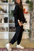 The Sunday Morning V Slouch Sweatshirt Black